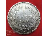 5 francs 1840 B France