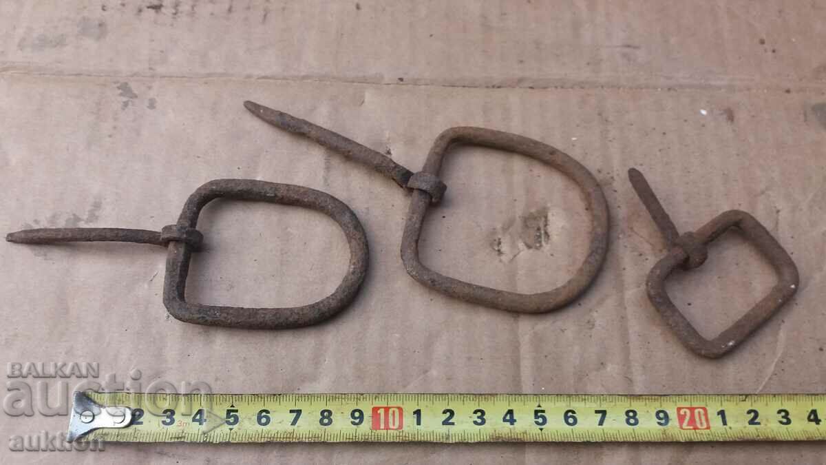 SET OF 3 FORGED BUCKLES - 6 SET OF 3 FORGED BUCKLES - 6