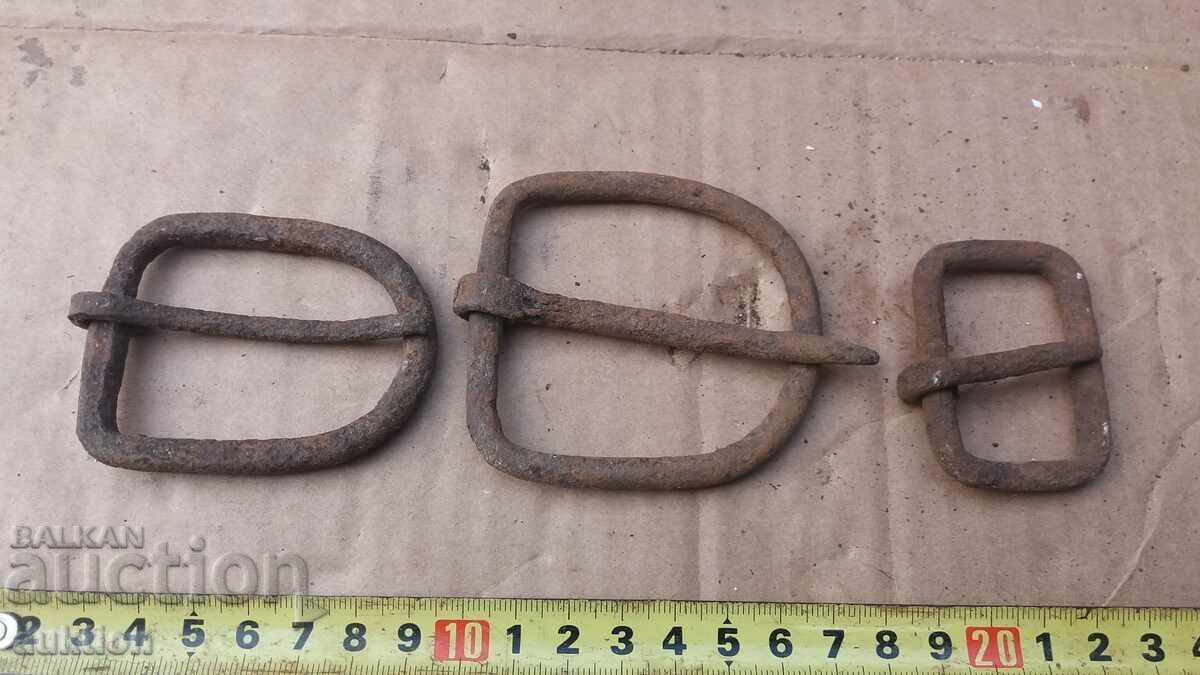 SET OF 3 FORGED BUCKLES