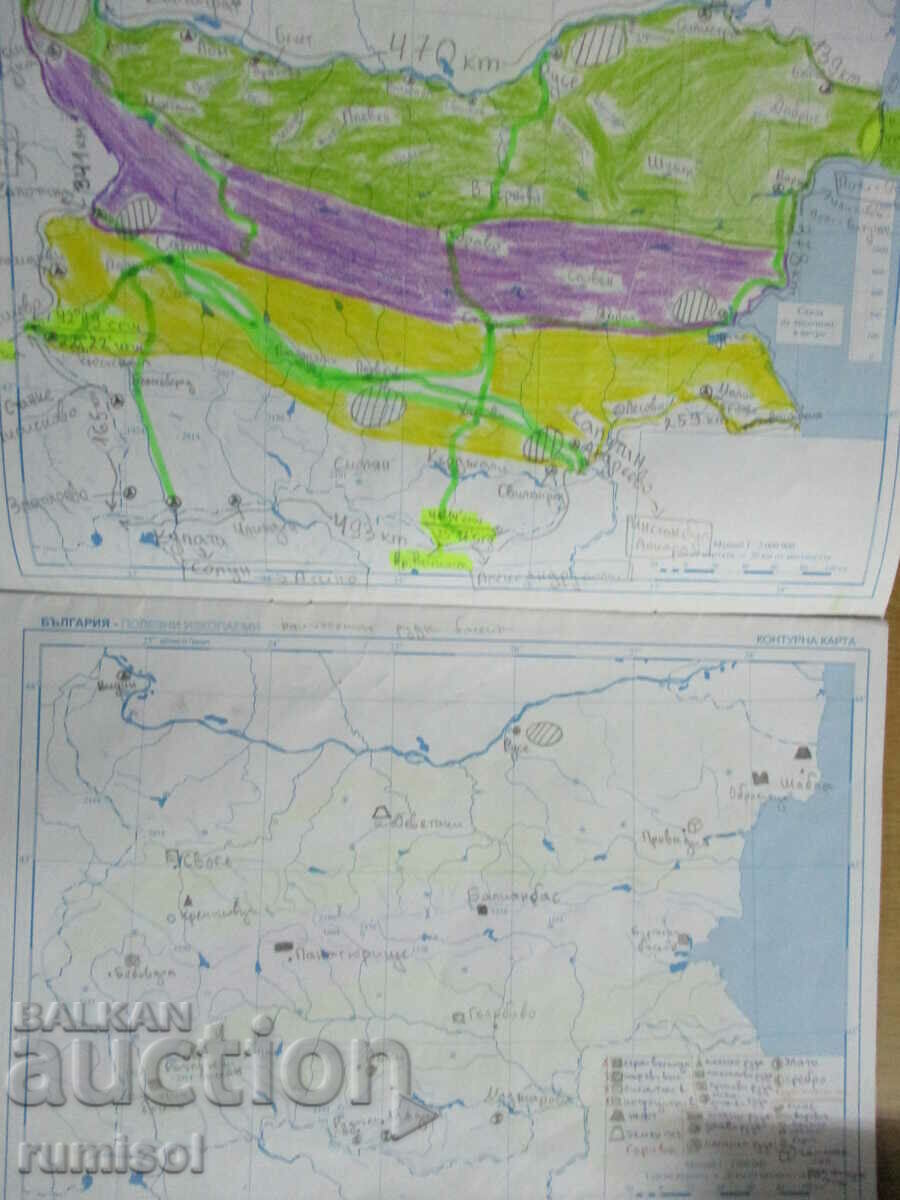 Auction Contour maps of Bulgaria - 10th, 11th and 12th grade Auction Contour maps of Bulgaria - 10th, 11th and 12th grade