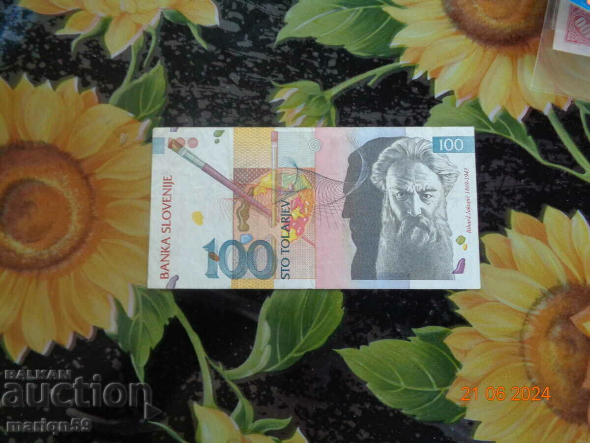 100 tolars Slovenska -1992 Excellent 100 tolars Slovenska -1992 Excellent