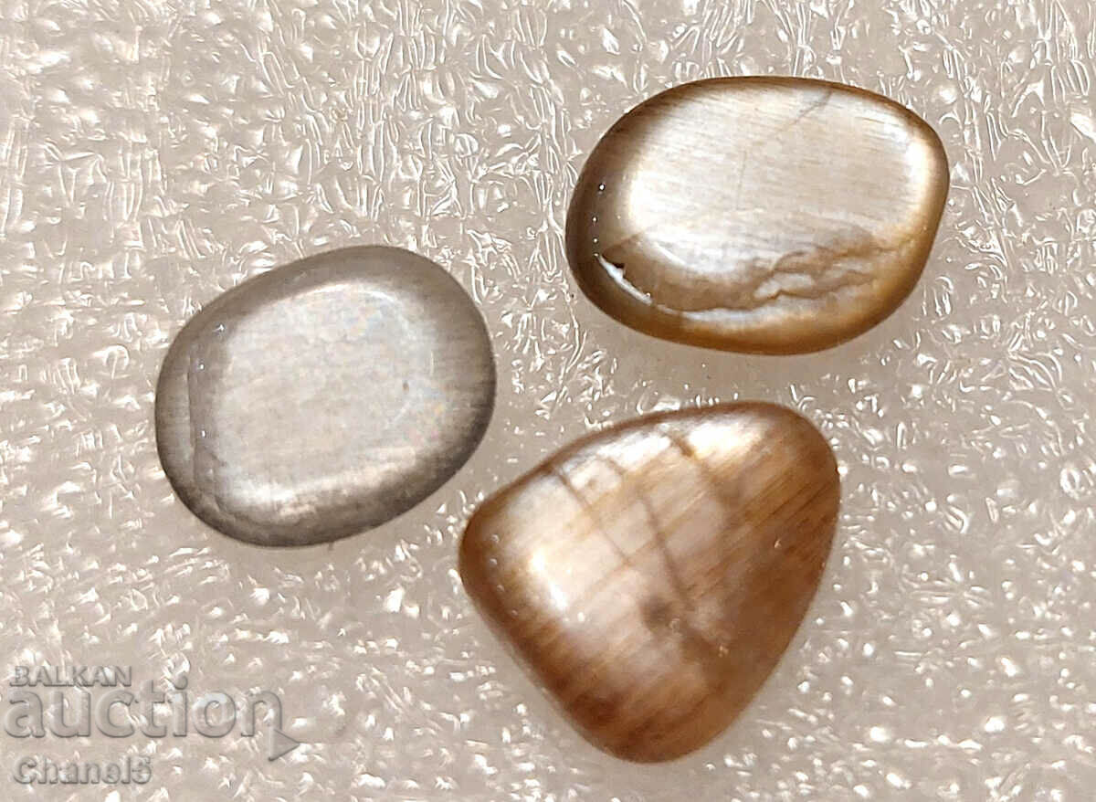 NATURAL MOON STONES 3 pcs. - INDIA - (432) with price 22.00 BGN | € 11.25