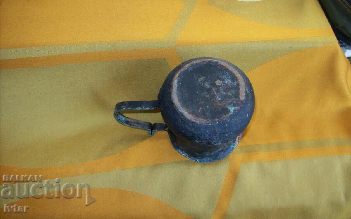 Delivery of Old copper/brass vessel, jug, cup - 1 Delivery of Old copper/brass vessel, jug, cup - 1