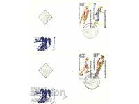 Jocurile Olimpice de iarnă 1991 -Albertville 4 timbre+Bl. 3 FDC