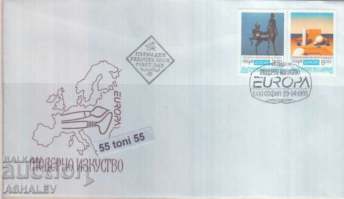 1993. Europe - Modern Art 2 stamps- FDC