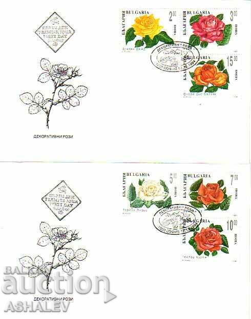 1994 Flora Rosy 6 γραμματόσημα- 2 FDC