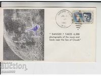 Първодневен пощенски плик Космос ЛУНА