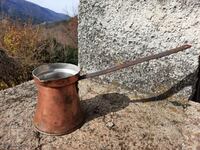 Old copper cezve, coffee pot 2