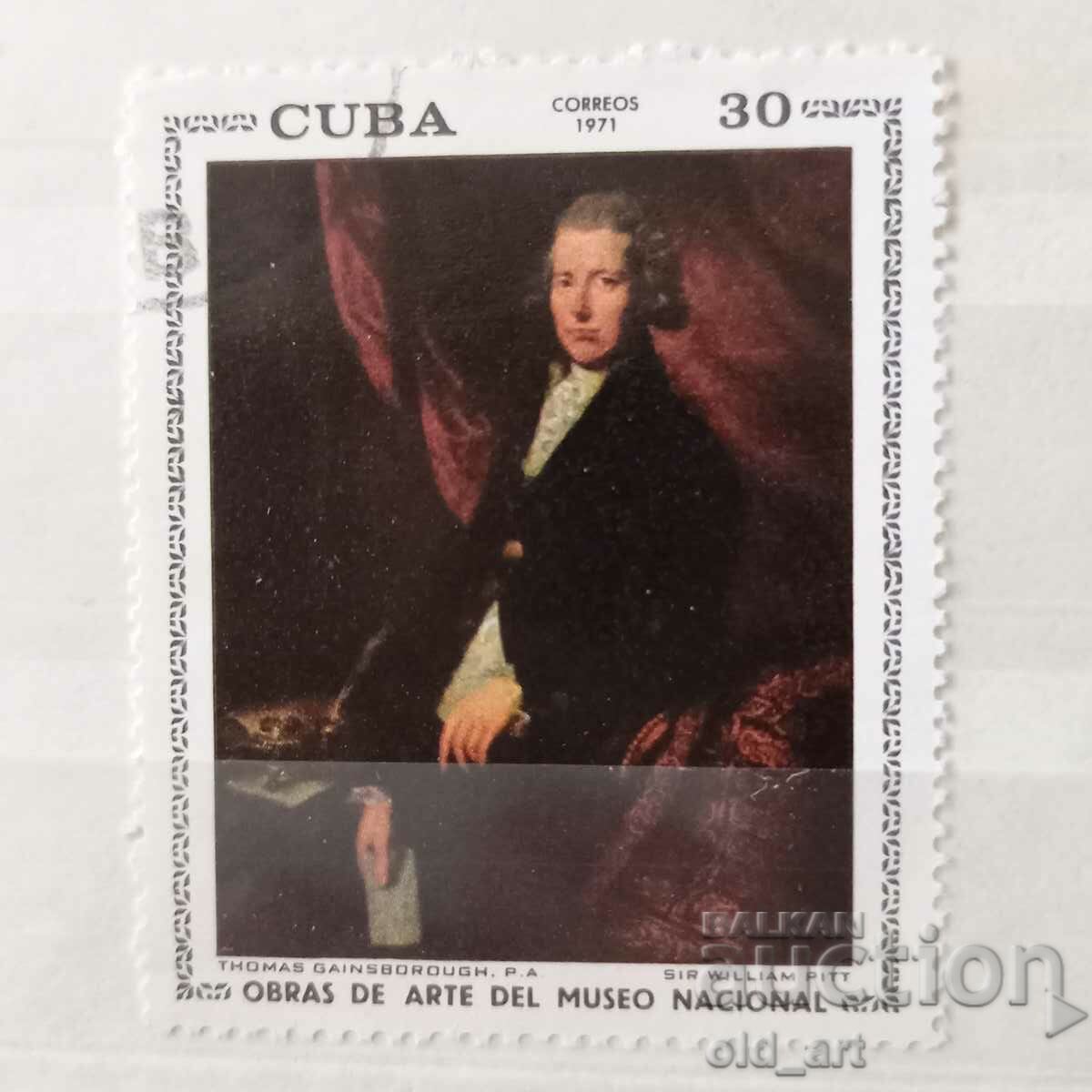 Пощенска марка - Куба, Изкуство, Картини