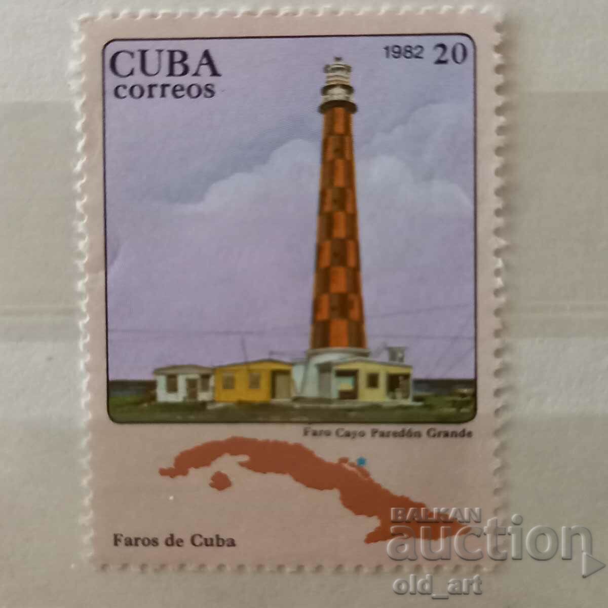 Пощенска марка - Куба, Сгради, Фарове