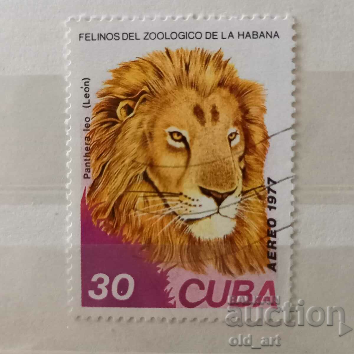 Postage stamp - Cuba, Lions