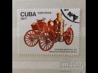 Postage stamp - Cuba, Carriages, Firemen