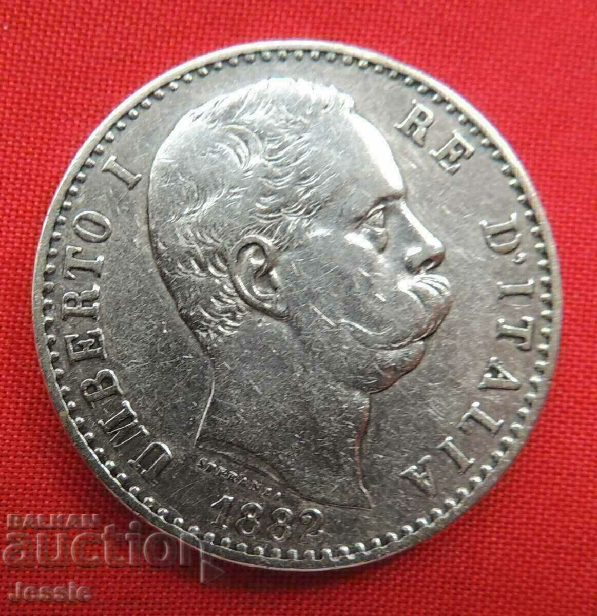 2 лири 1882 Италия с цена € 26.43 | 51.69 лв.