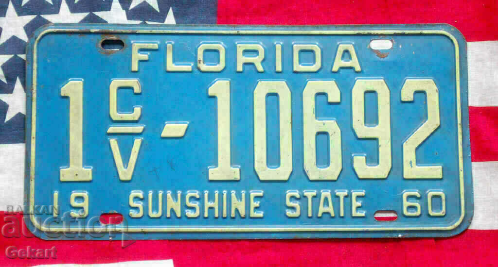 Американски регистрационен номер Табела FLORIDA 1960