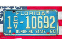 US License Plate FLORIDA 1960