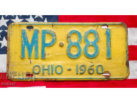 US License Plate OHIO 1960
