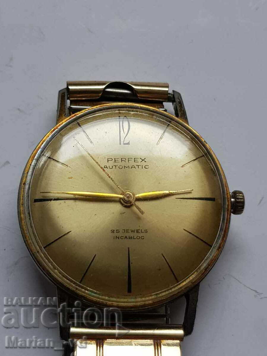Ανδρικό ρολόι Perfex αυτόματο 25 Jewels
