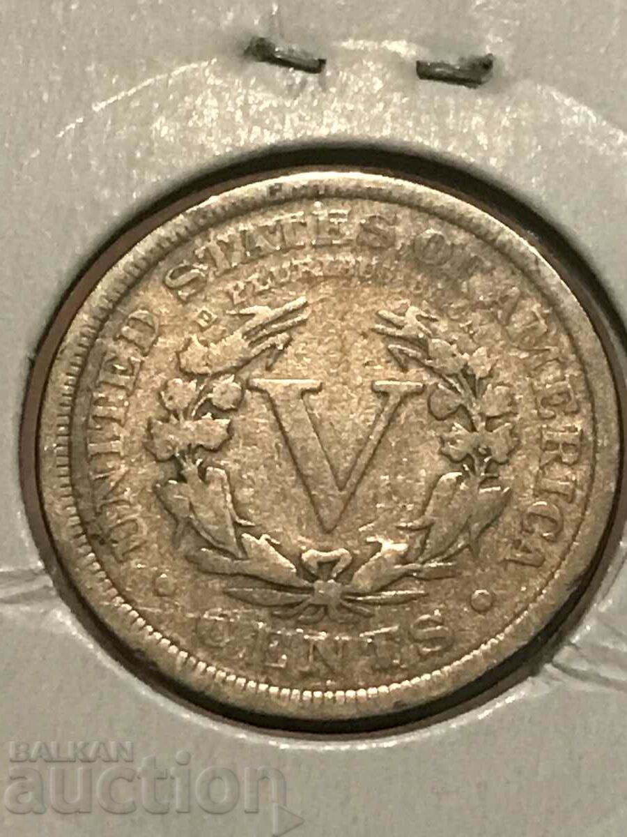 USA America 5 cents 1904 Liberty