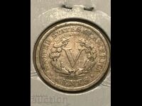 USA America 5 cents 1904 Liberty