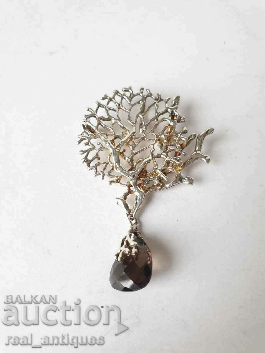 Designer silver brooch / pendant