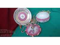 Όμορφη, λεπτή πορσελάνινη ζαχαριέρα/Vintage