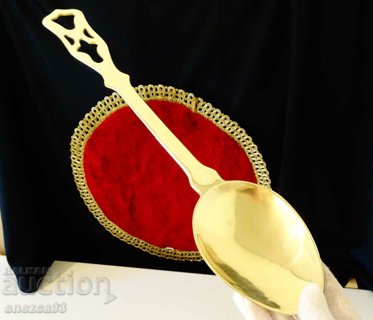 Antique bronze spoon, ladle 45 cm. - 6 Antique bronze spoon, ladle 45 cm. - 6