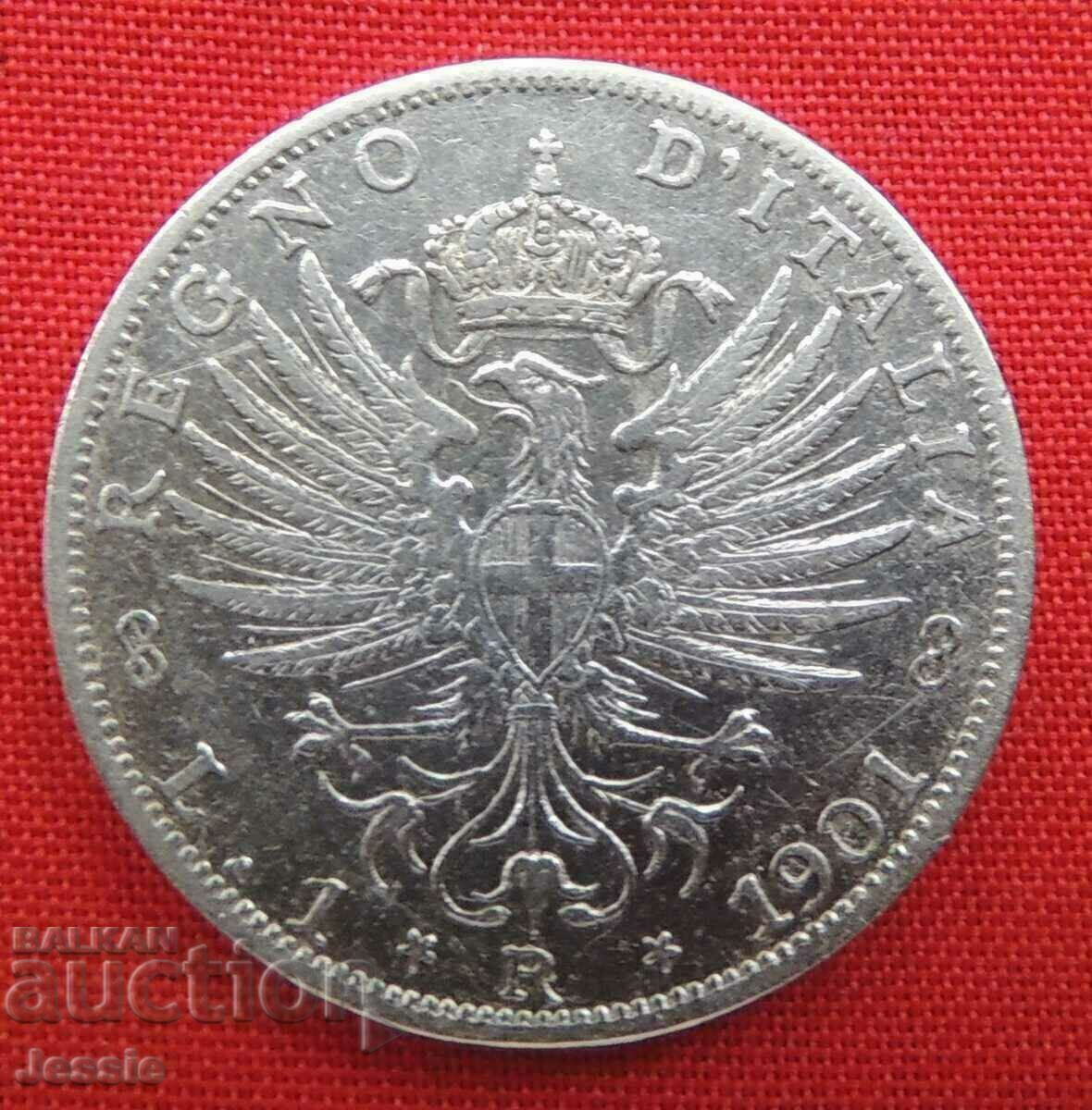 1 lira 1901 R Italy silver Compare and Rate!