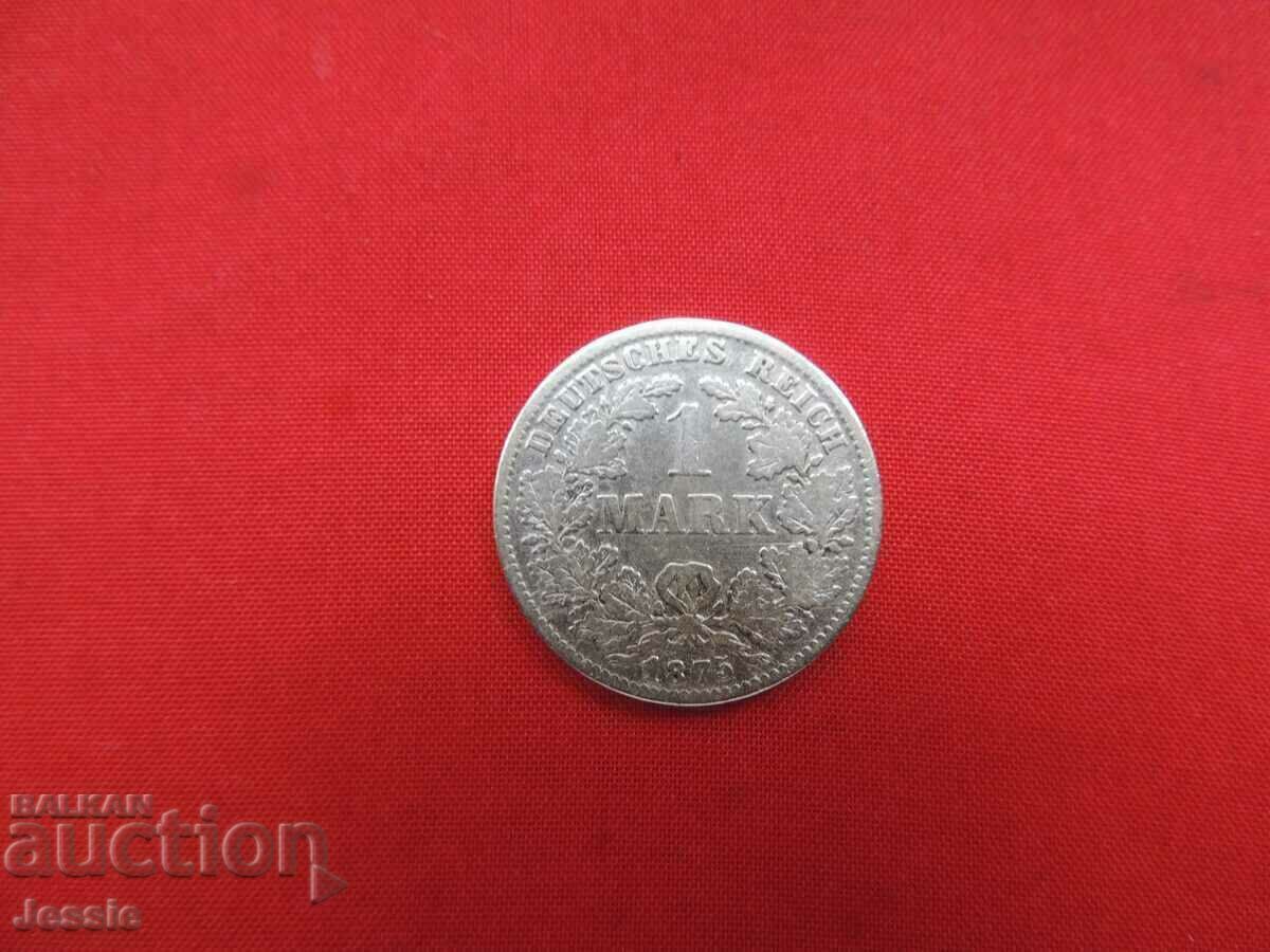 1 Марка 1875 D Германия сребро Мюнхен