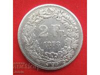 2 Francs 1878 B Switzerland Silver