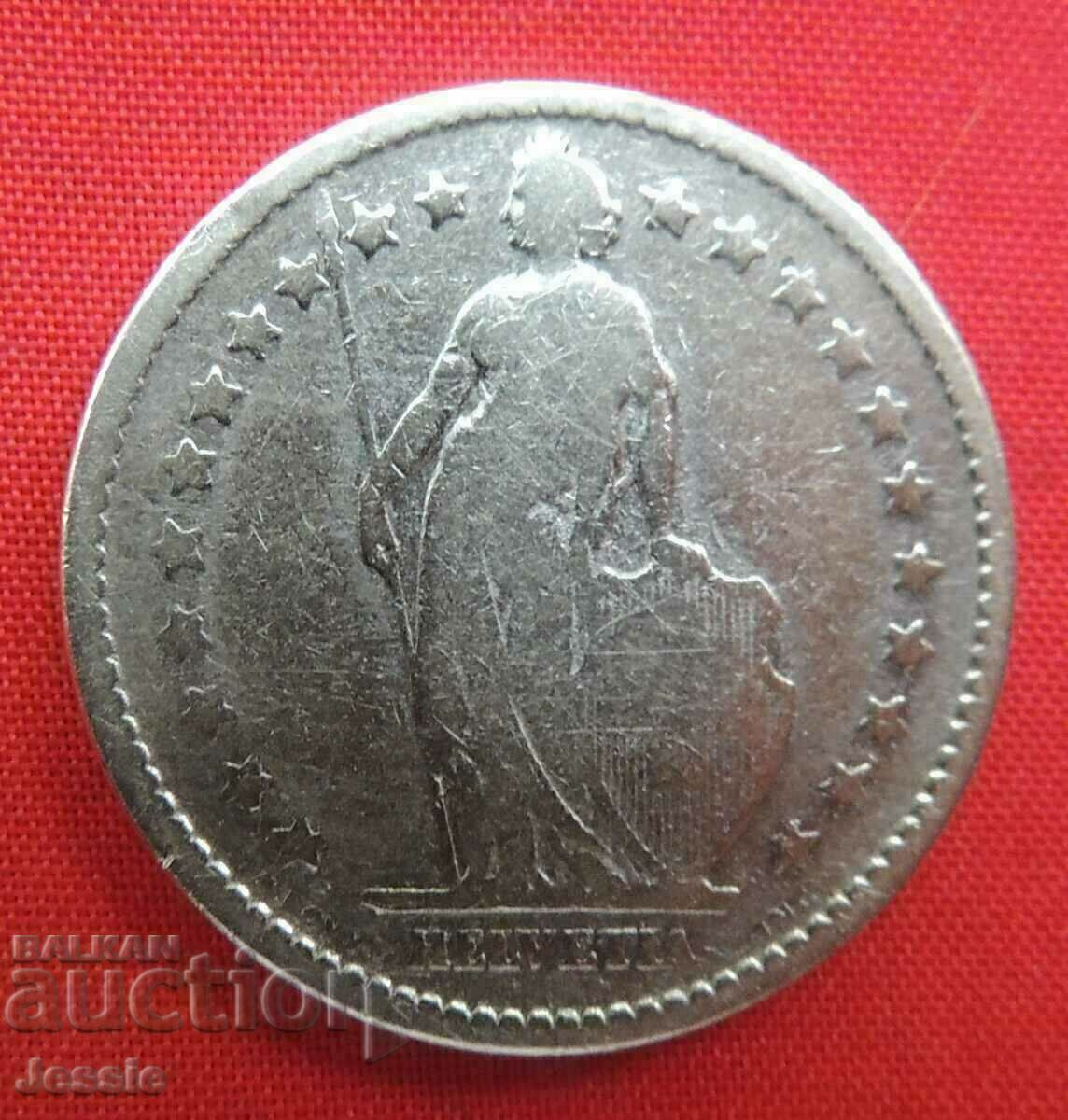 2 Franci 1875 B Elveția Argint cu preț € 30.95 | 60.53 BGN