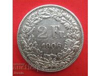 2 Francs 1906 B Switzerland Silver