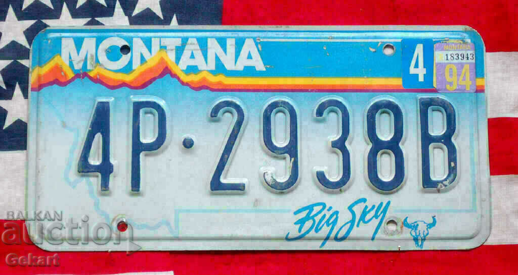 Американски регистрационен номер Табела MONTANA