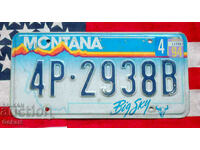 US License Plate MONTANA Plate