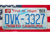 US License Plate Plate NORTH CAROLINA