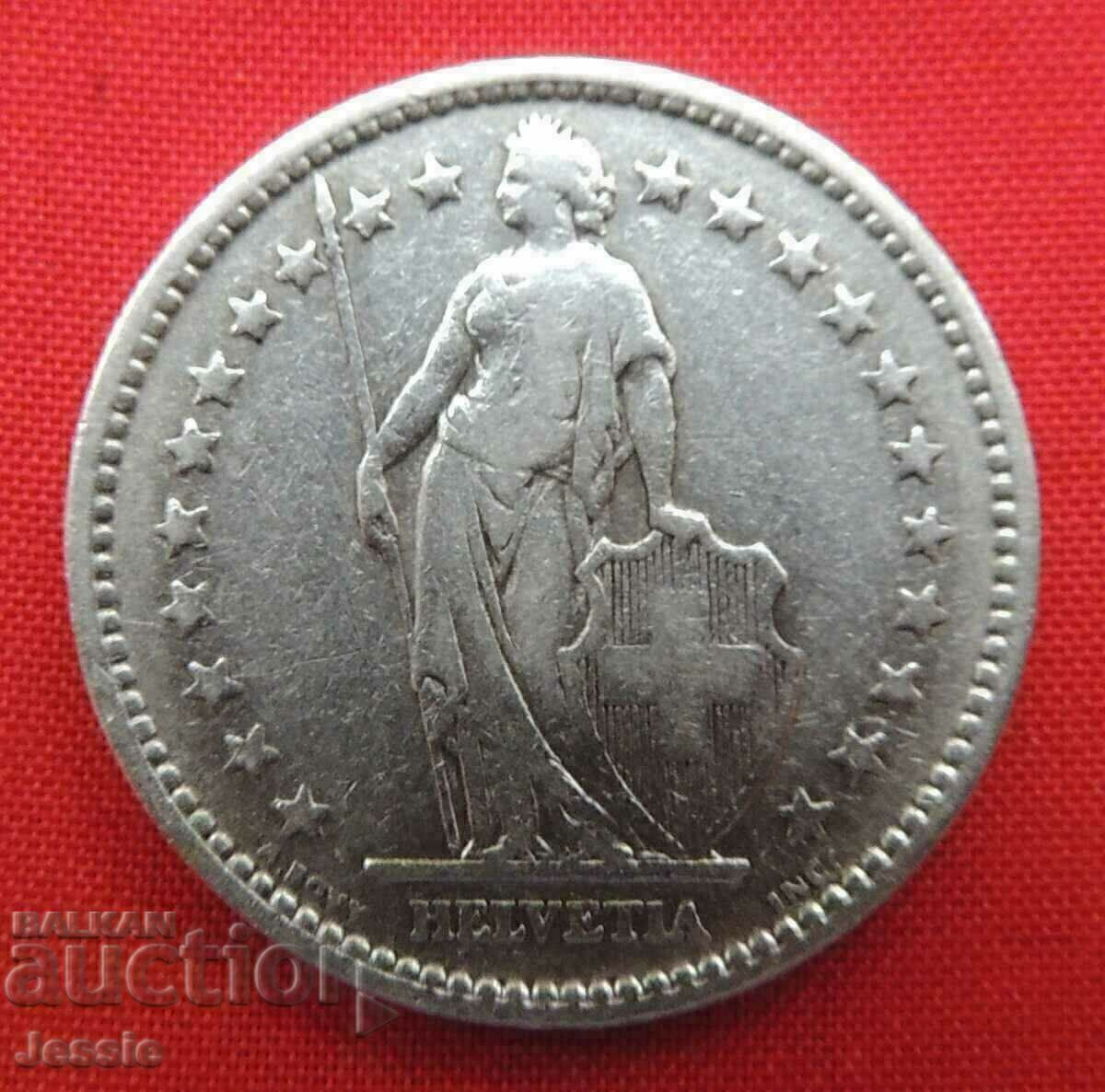 2 Франка 1909 B Швейцария сребро с цена € 29.95 | 58.58 лв.