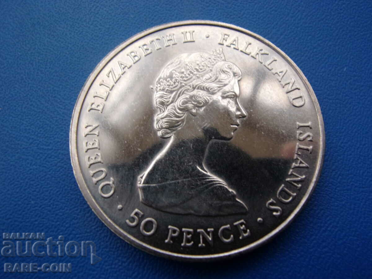 RS(51) Insulele Falkland 50 Penny 1980 UNC Rare cu preț € 25.56 | 49.99 BGN RS(51) Insulele Falkland 50 Penny 1980 UNC Rare cu preț € 25.56 | 49.99 BGN