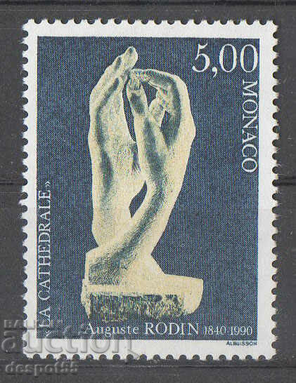 1990. Monaco. 150 years since the birth of Auguste Rodin.