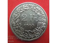 2 Φράγκα 1910 Β Ελβετία Αργυρό