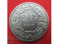 2 Франка 1911 B Швейцария сребро