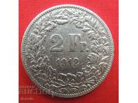 2 Francs 1912 B Switzerland Silver