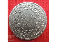 2 Francs 1912 B Switzerland Silver
