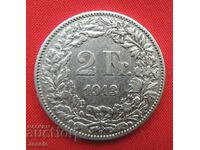 2 Франка 1913 B Швейцария сребро