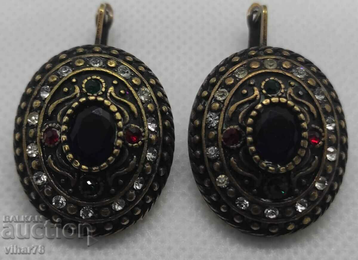 Old bronze earrings