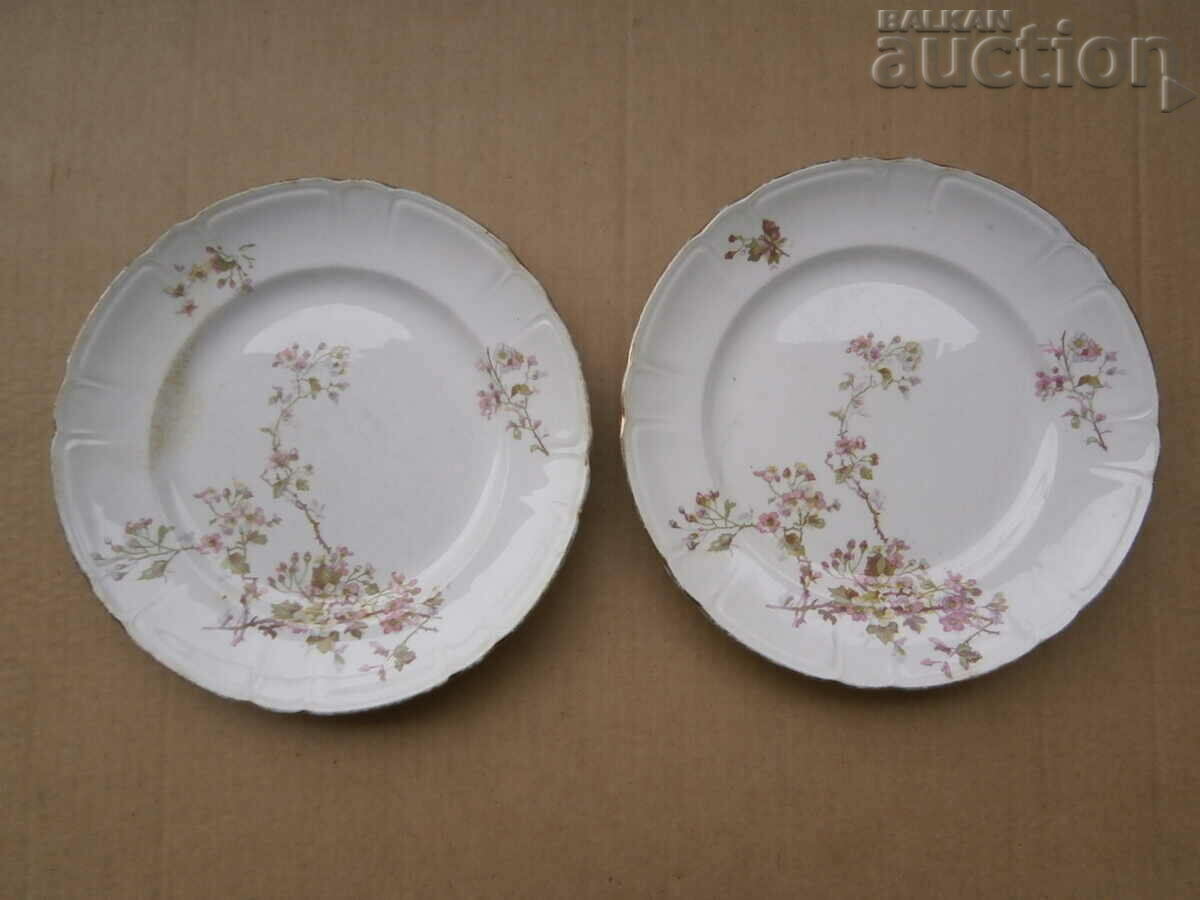 two antique porcelain wall plates 1916 with price 55.00 BGN | € 28.12 two antique porcelain wall plates 1916 with price 55.00 BGN | € 28.12