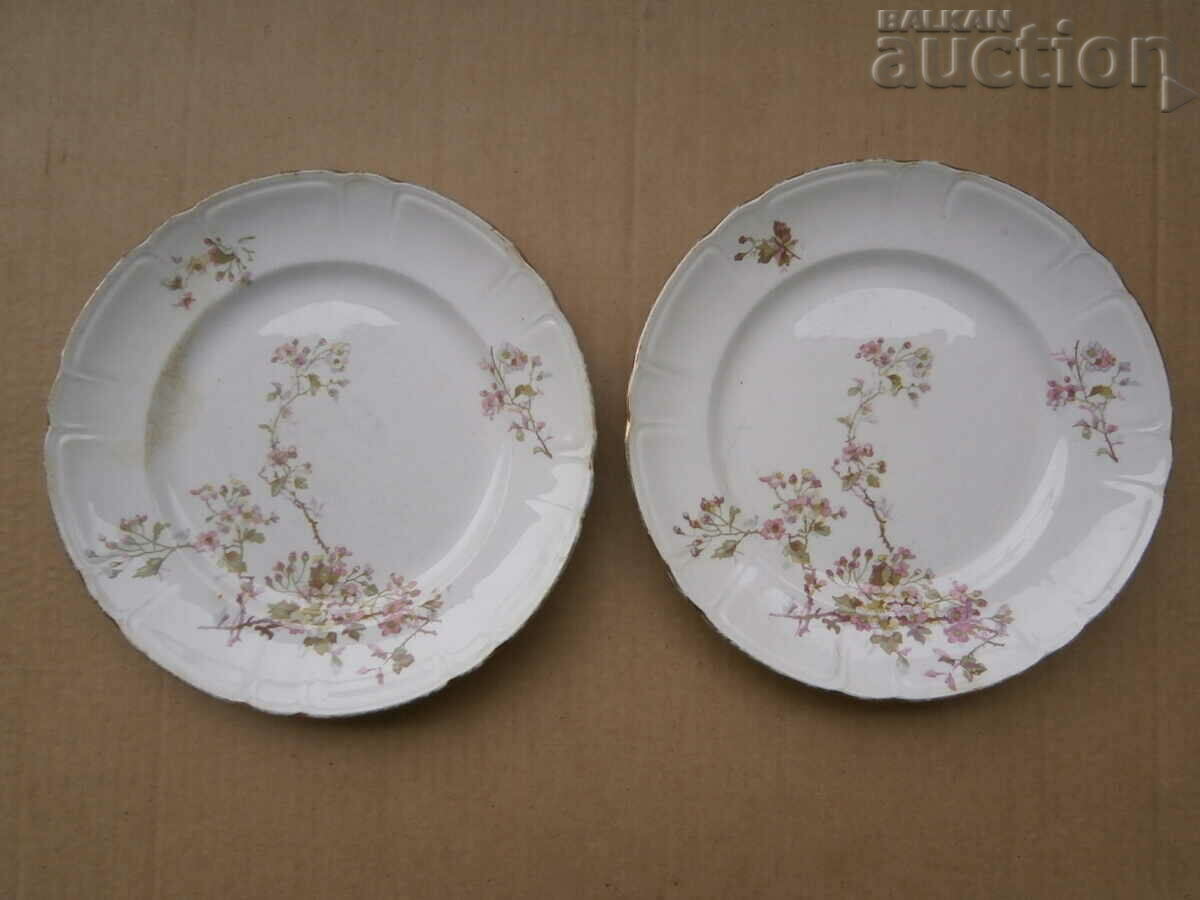 two antique porcelain wall plates 1916 - 5 two antique porcelain wall plates 1916 - 5