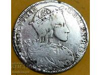 Naples Mezzo Ducat 50 grana Carlo II 36mm silver