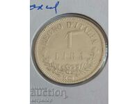 Italia 1 Lira 1863 Argint M BN