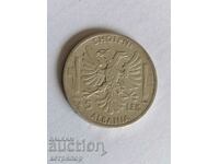 Albania 5 Lek 1939. Silver