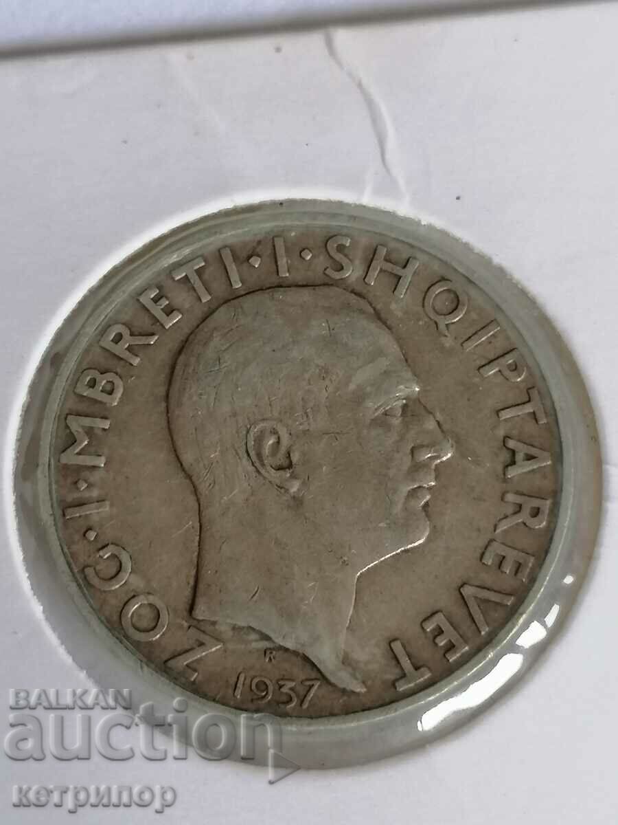 Албания 2 франг ар 1937 г. Сребърна с цена € 110.00 | 215.14 лв. Албания 2 франг ар 1937 г. Сребърна с цена € 110.00 | 215.14 лв.