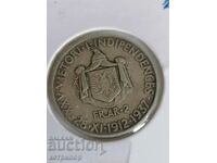 Albania 2 franci 1937. Argint